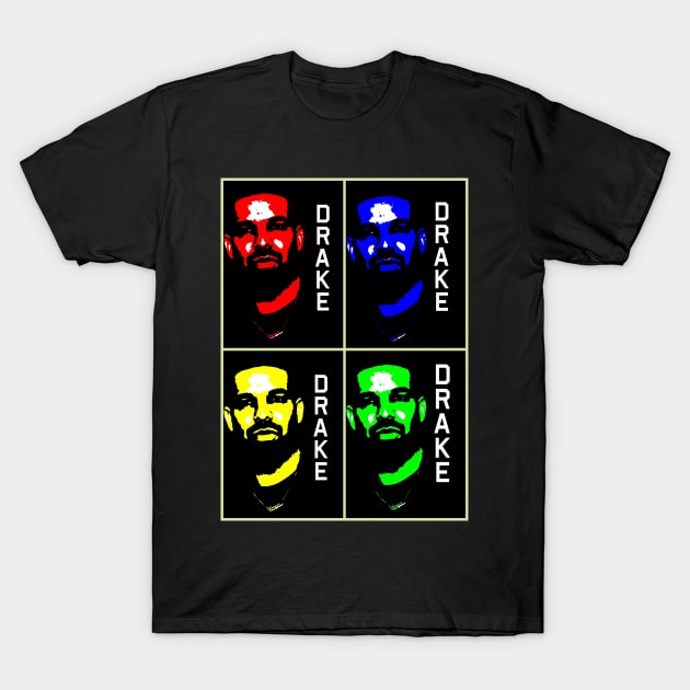 Drake (pop art) T-Shirt by d1a2n3i4l5